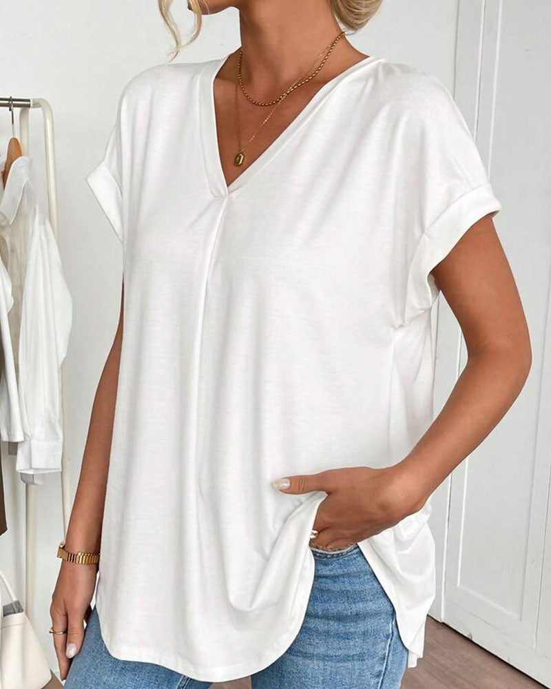 Amelie Rosier | Sofía — Blusa Fluida de Manga Corta