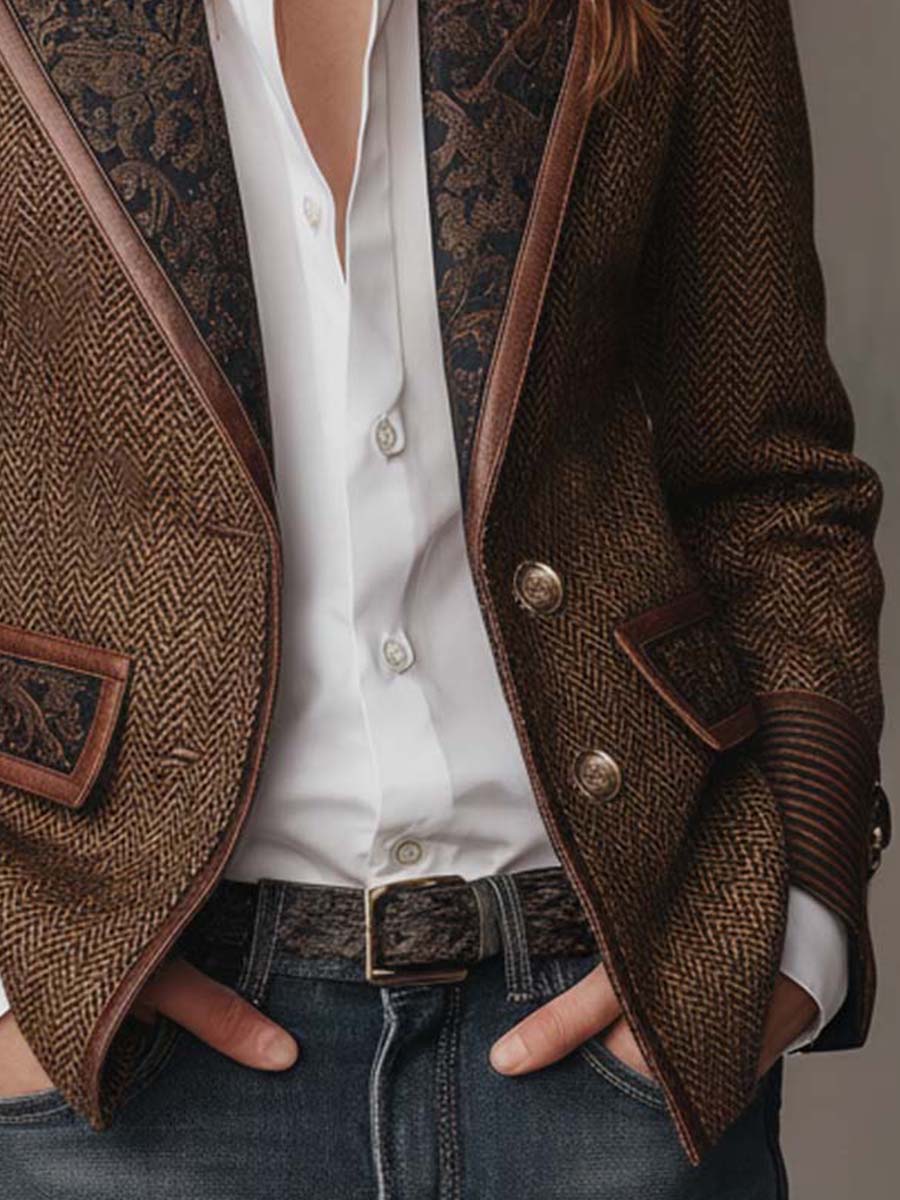 Amelie Rosier | Nayeli — Blazer con Detalles Estampados