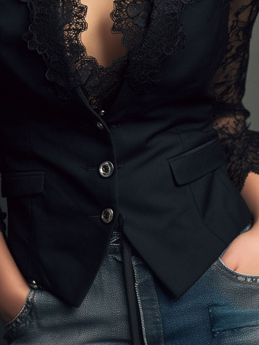 Amelie Rosier | Citlali — Blazer con Mangas Transparentes