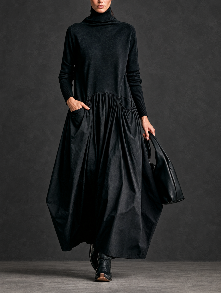 Amelie Rosier | Virginia — Vestido con Cuello Alto