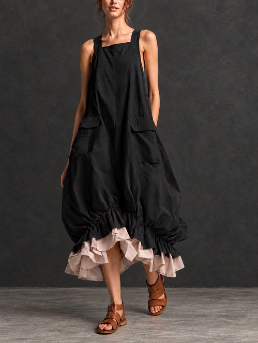Amelie Rosier | Estela — Vestido Midi con Olanes