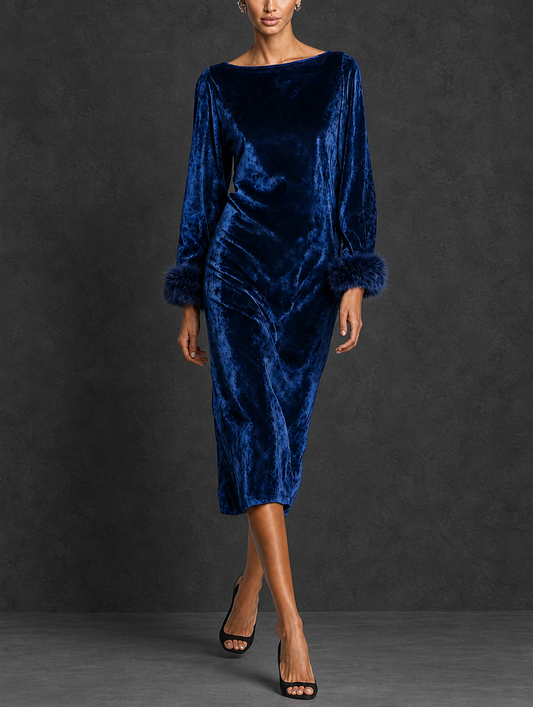 Amelie Rosier | Lourdes — Vestido Midi de Terciopelo